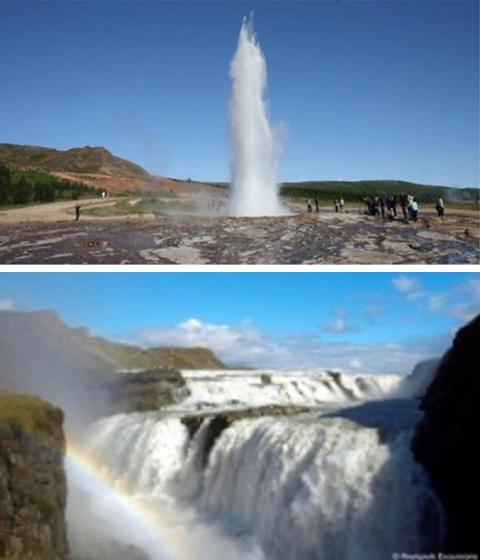 Great Geysir erupting.