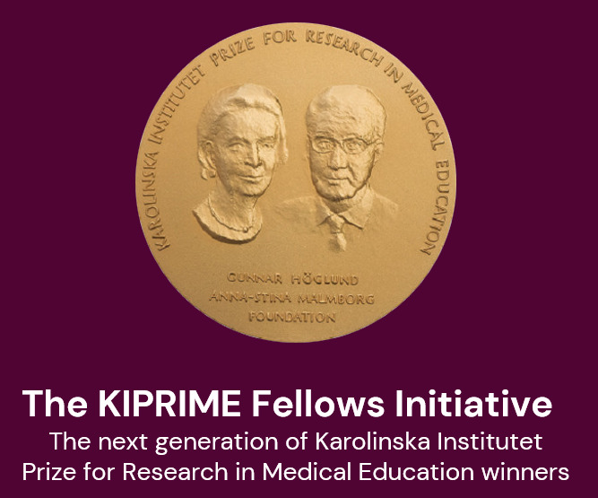 KIPRIME Fellows Initiative medal with Gunnar Höglund and Anna-Stina Malmborg, the foundation's founder.