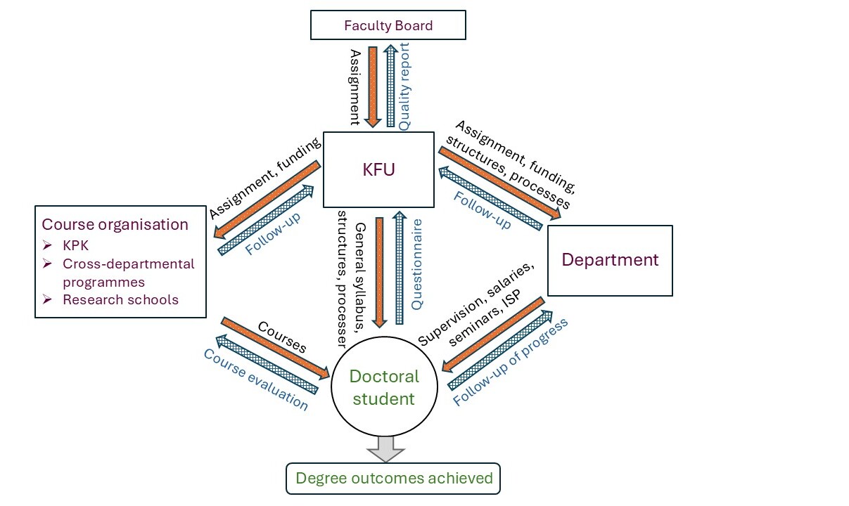 Organizational chart of KI's doctoral education based on quality assurance