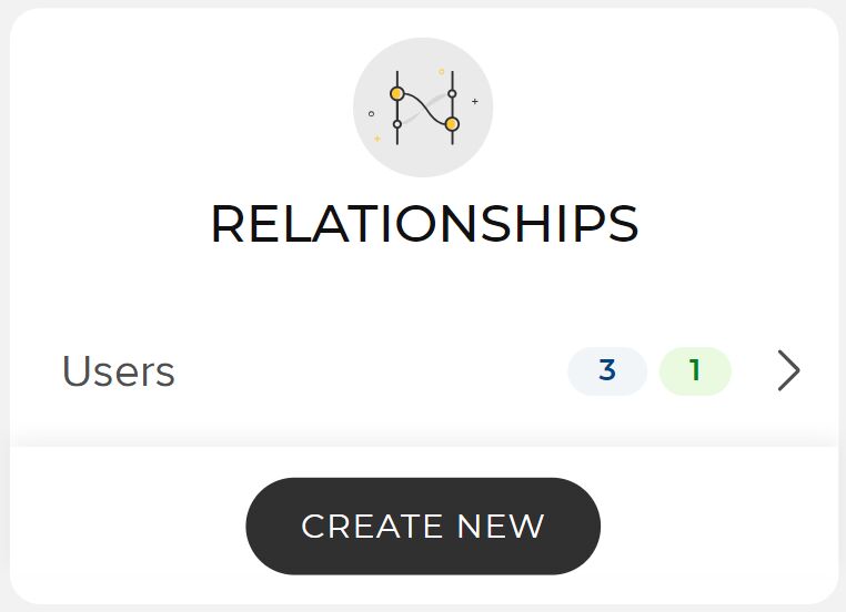 Screenshot of the Relationship box in KI RIMS