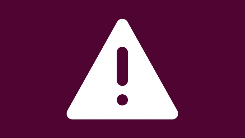Warning icon.