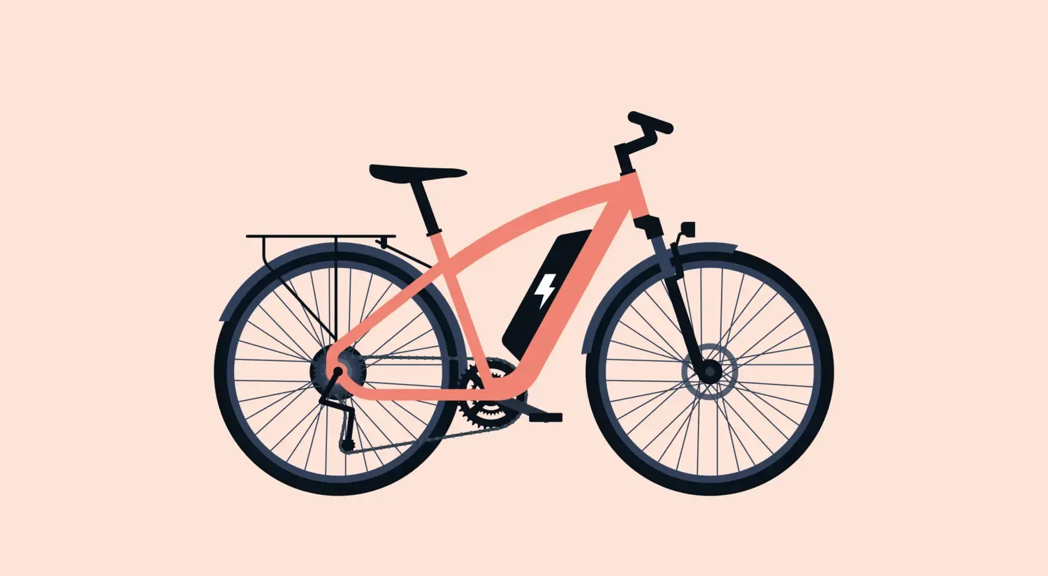 Illustration of electric bike.