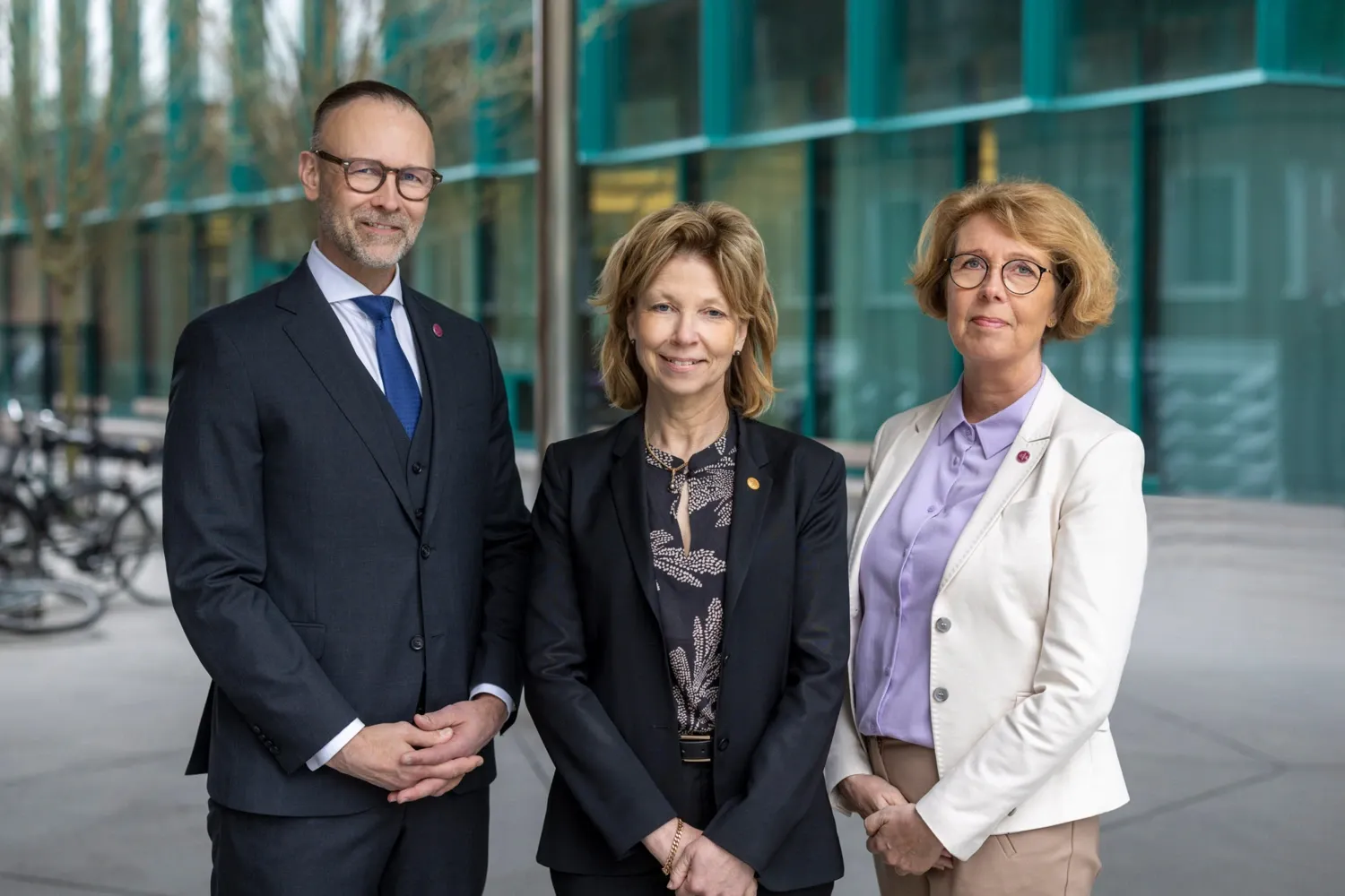 University Management outdoors at campus Solna.