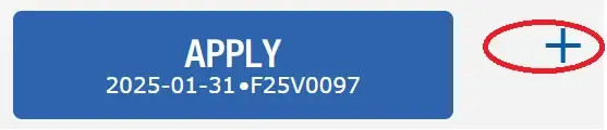 Screenshot of button to apply for course in Fubas.