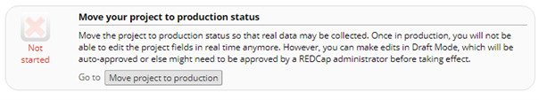 REDCap move to Production