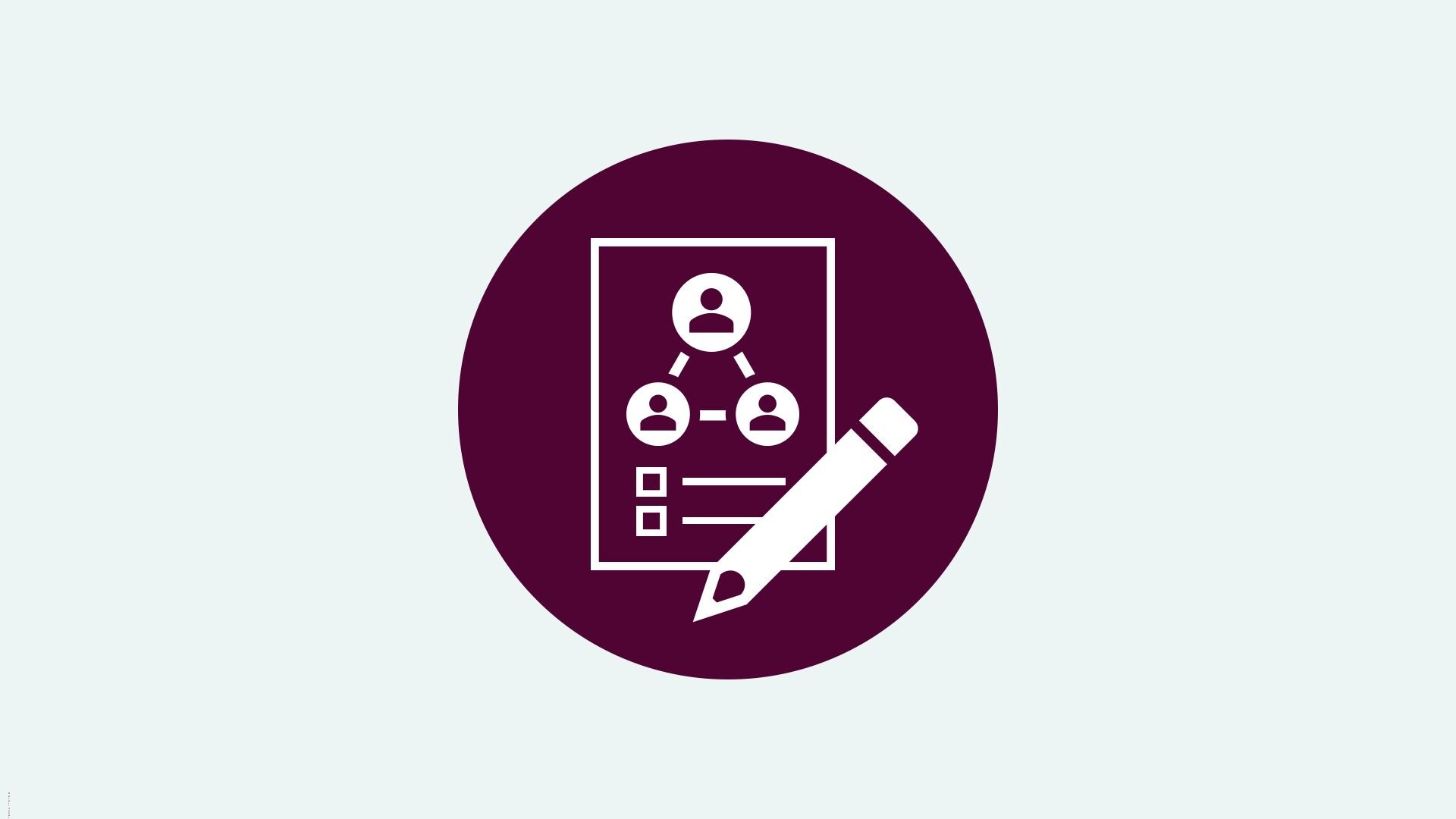 Icon with document and pen, symbolizing editing of group page info