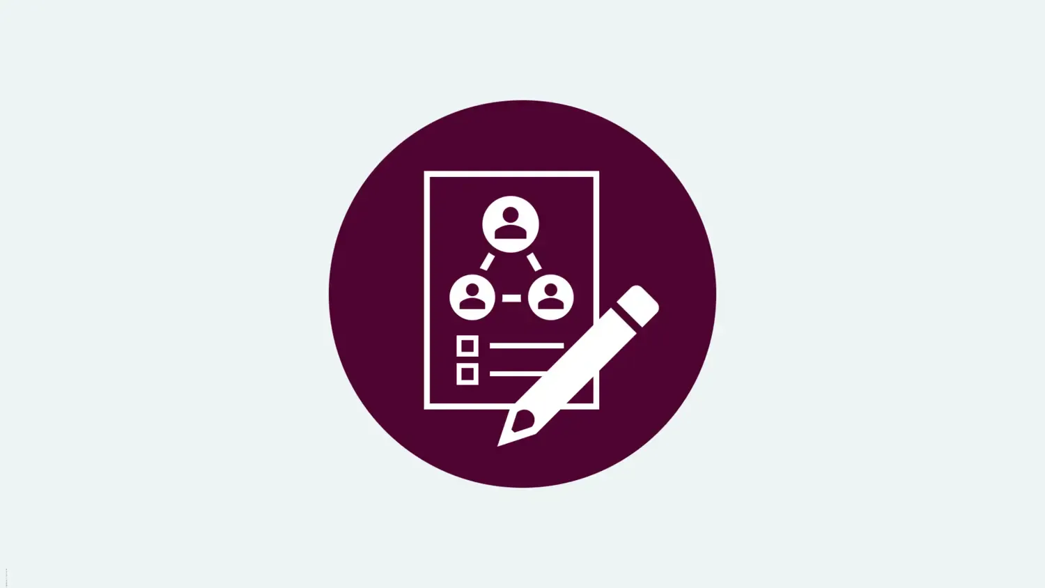 Icon with document and pen, symbolizing editing of group page info