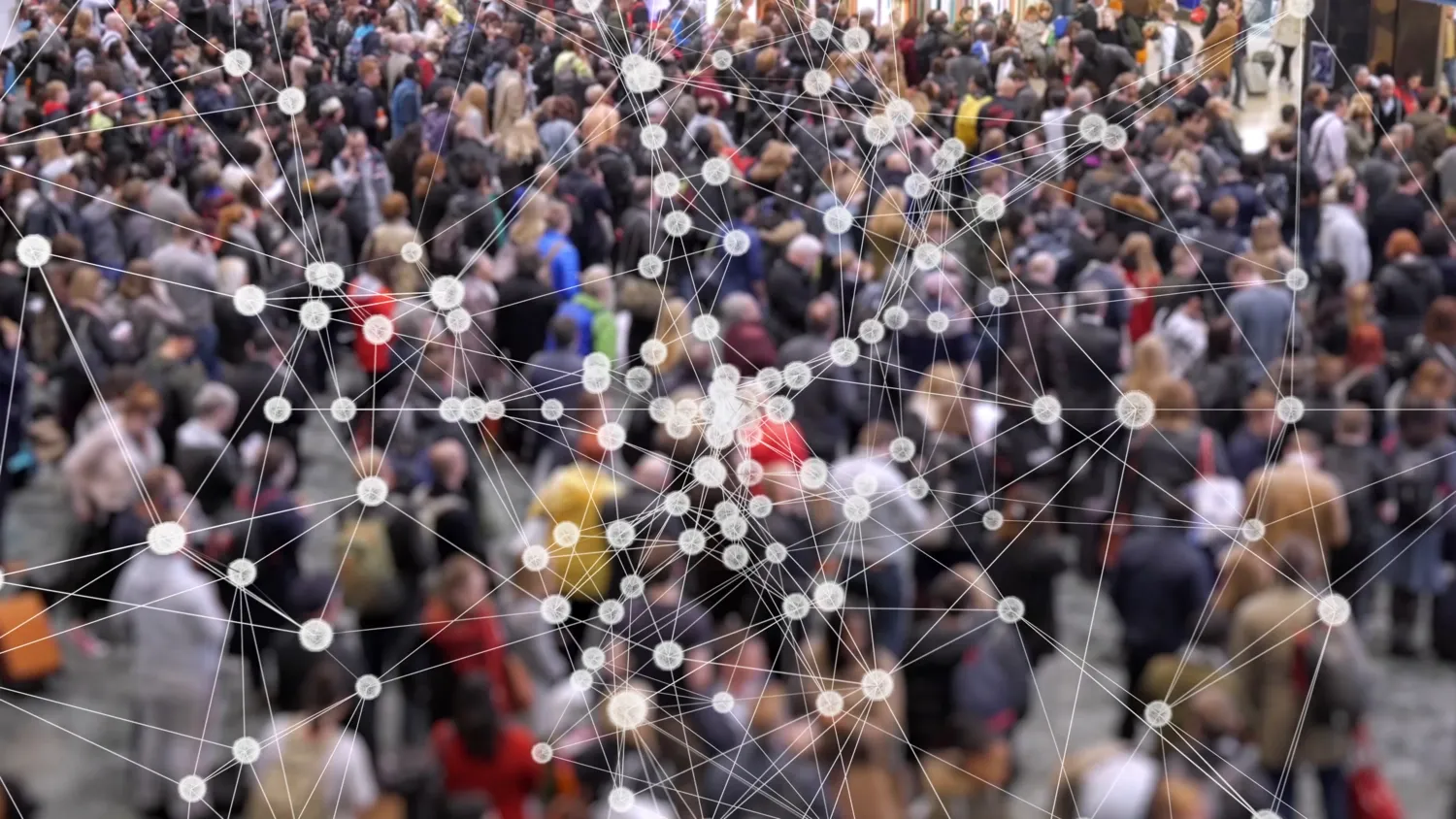 People connected with lines