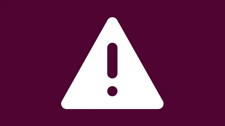 Warning icon.