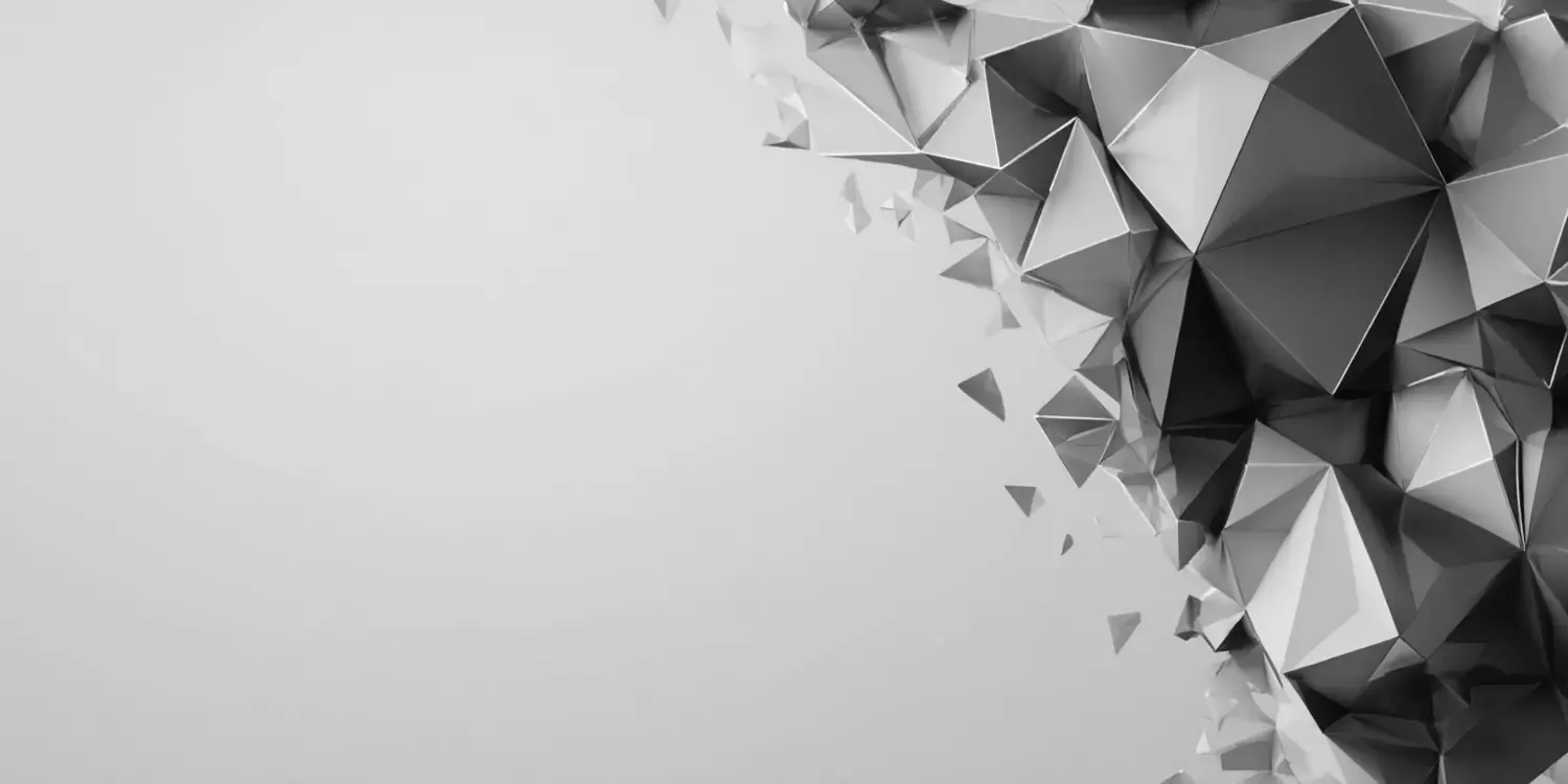 pointy 3D paper triangles in light background