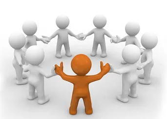 Illustration of group leader